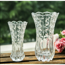 Haonai beautiful transparent glass vase,clear crystal glass vase.